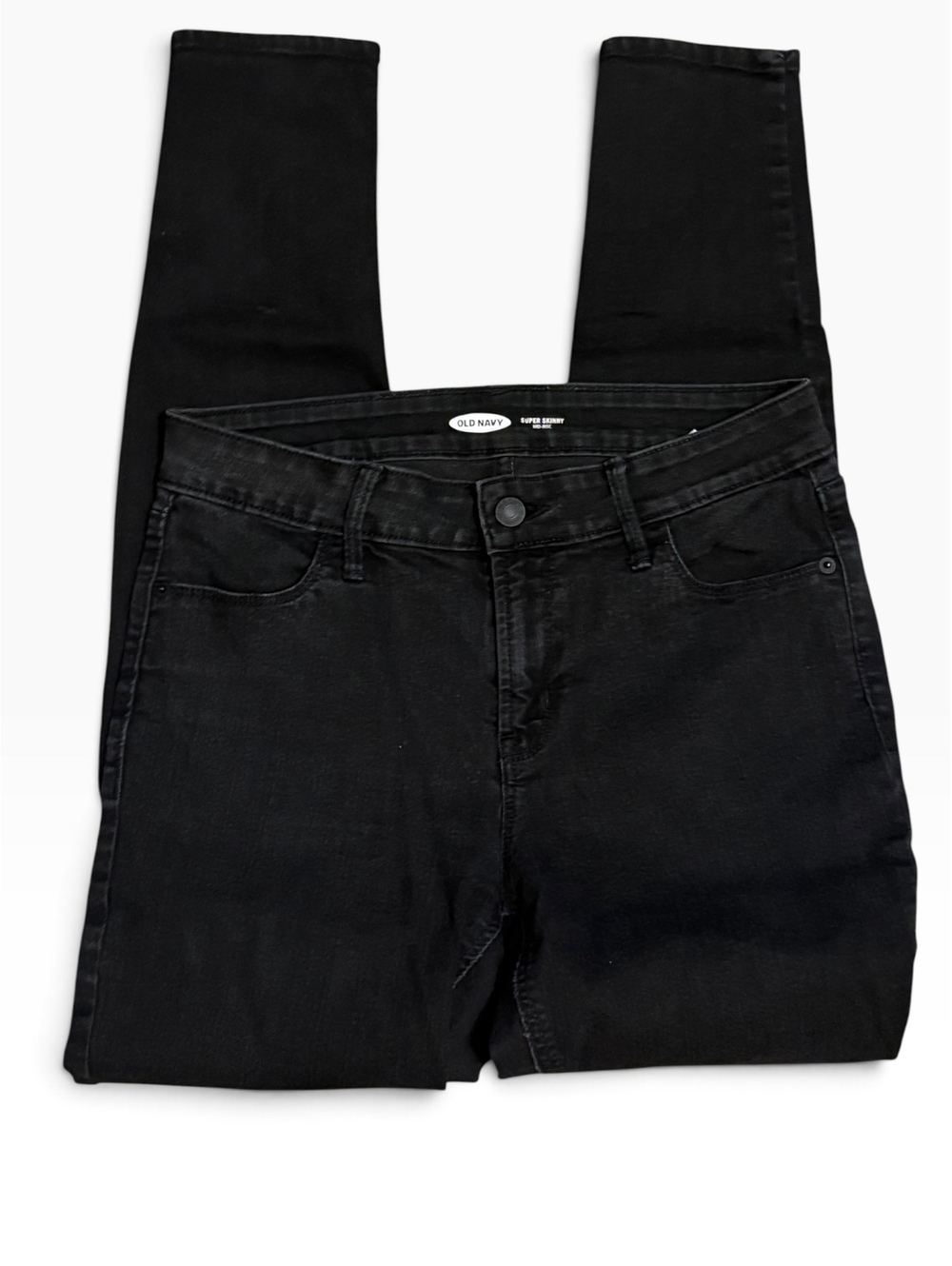 Old Navy Super Skinny Mid-Rise Black Jeans 6